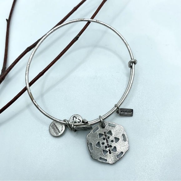 Alex and ani 2015 siver snowflake charm bangle bracelet - Picture 3 of 4